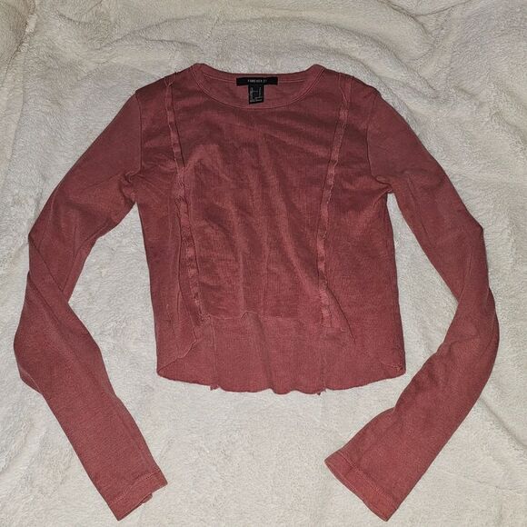 Urban Outfitters Dusty Rose Long Sleeve Top. Size Small. Excellent Condition! - Picture 1 of 3